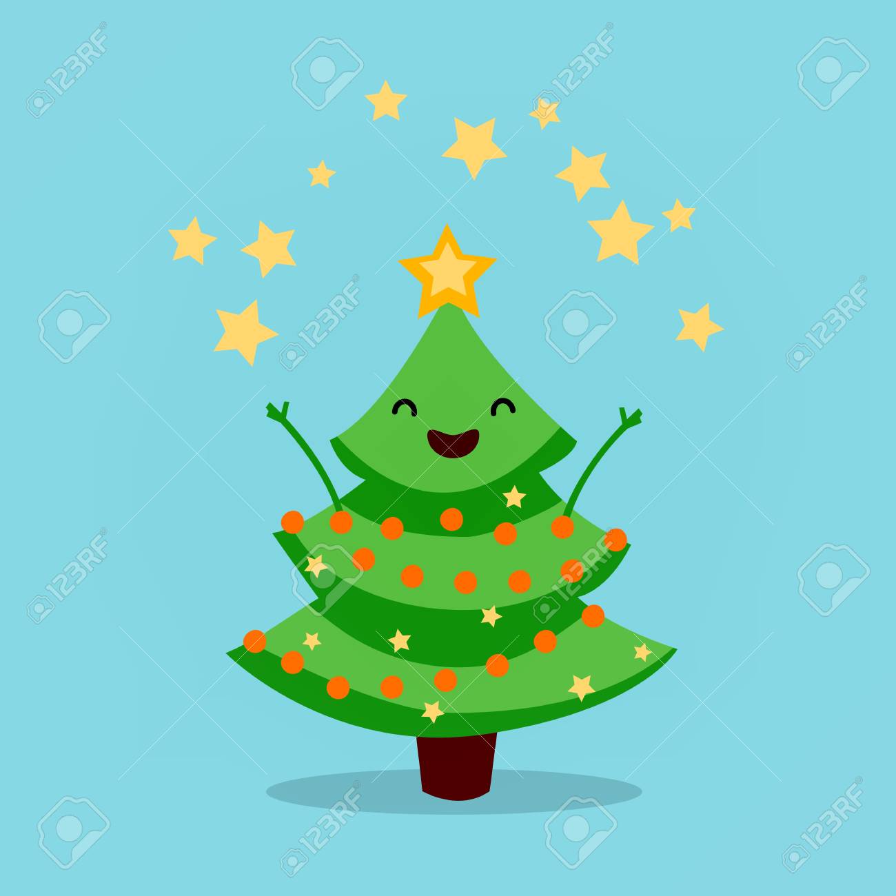 picture Animated Cartoon Christmas Tree funny animated christmas tree fireworks of stars merry christmas