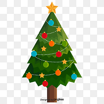 photo Animated Cartoon Christmas Tree decorated christmas tree cartoon vector