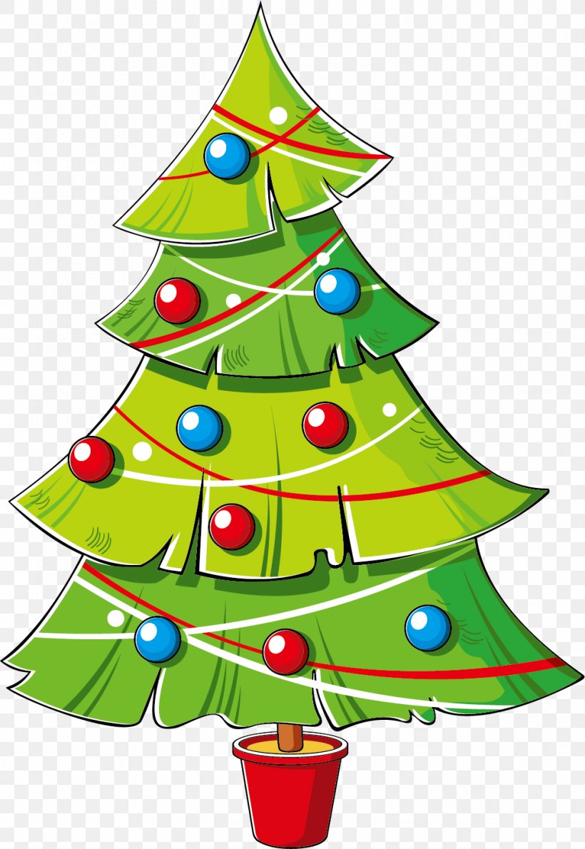 pics Animated Cartoon Christmas Tree vectorstock