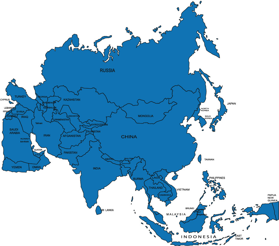 wallpapers Asia Map Clipart asia clip art map set