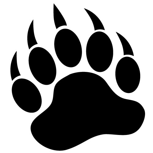 pic Bear Footprint Outline clipart library