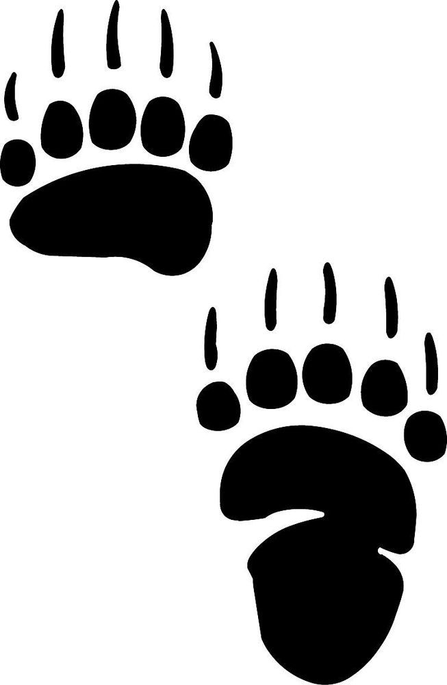 images Bear Footprint Outline bear paw tattoos bear paw print