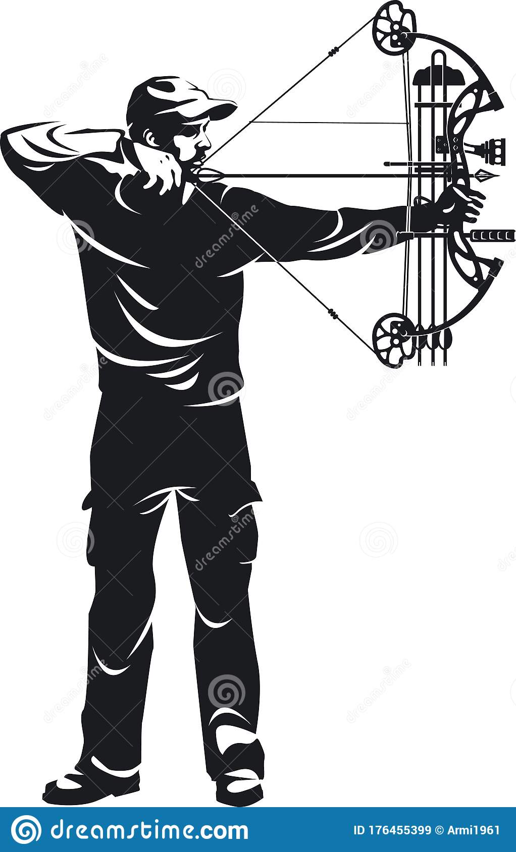 pix Bow Hunter Silhouette bowhunter silhouette v2 decal sticker