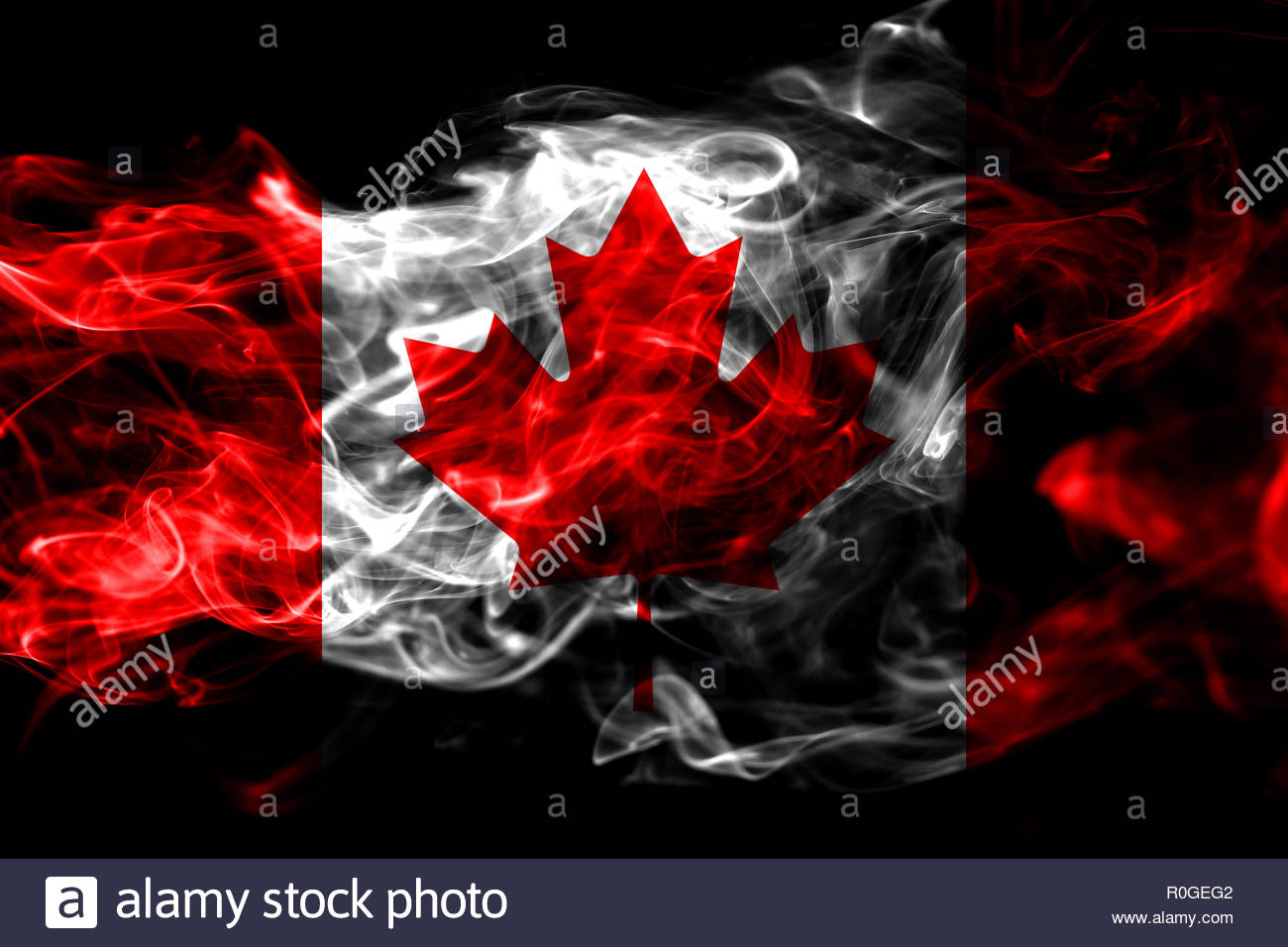 photo Canada Flag Black Background colourbox