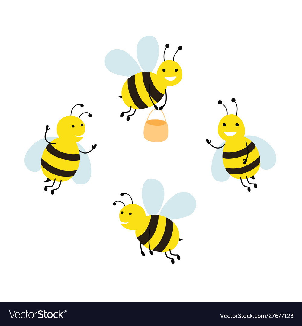 pix Cartoon Beed cute bee mini bee cartoon vector bee