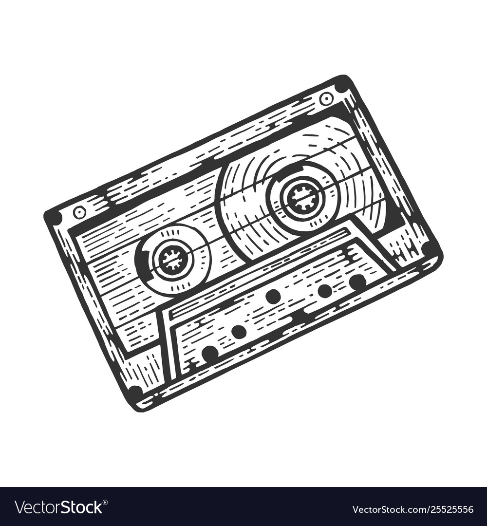 images Cassette Tape Drawing https www shutterstock com image vector vector simple sketch classic audio cassette 1107443003