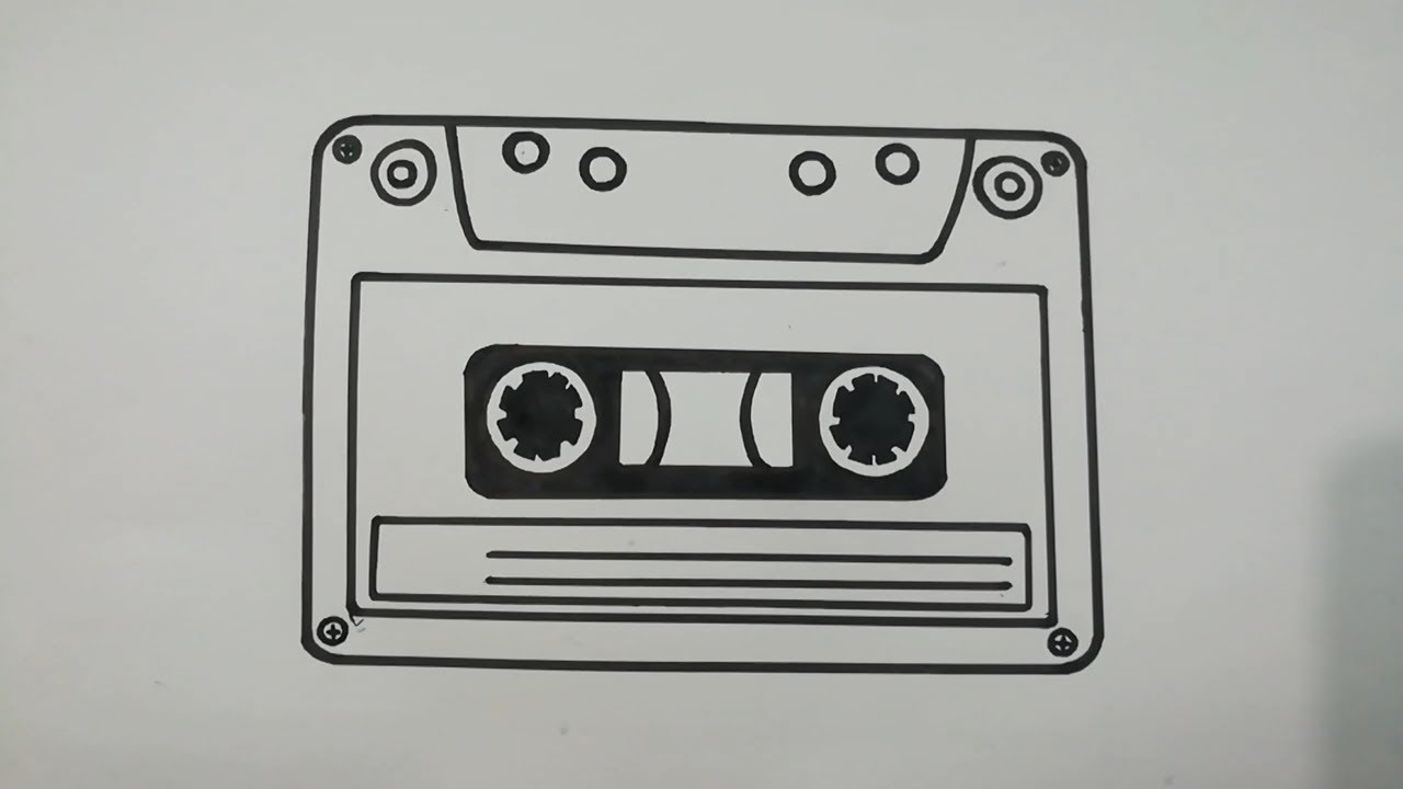 pix Cassette Tape Drawing https www shutterstock com image illustration cassette tape isolated on white background 144455119