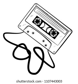 photo Cassette Tape Drawing vectorstock