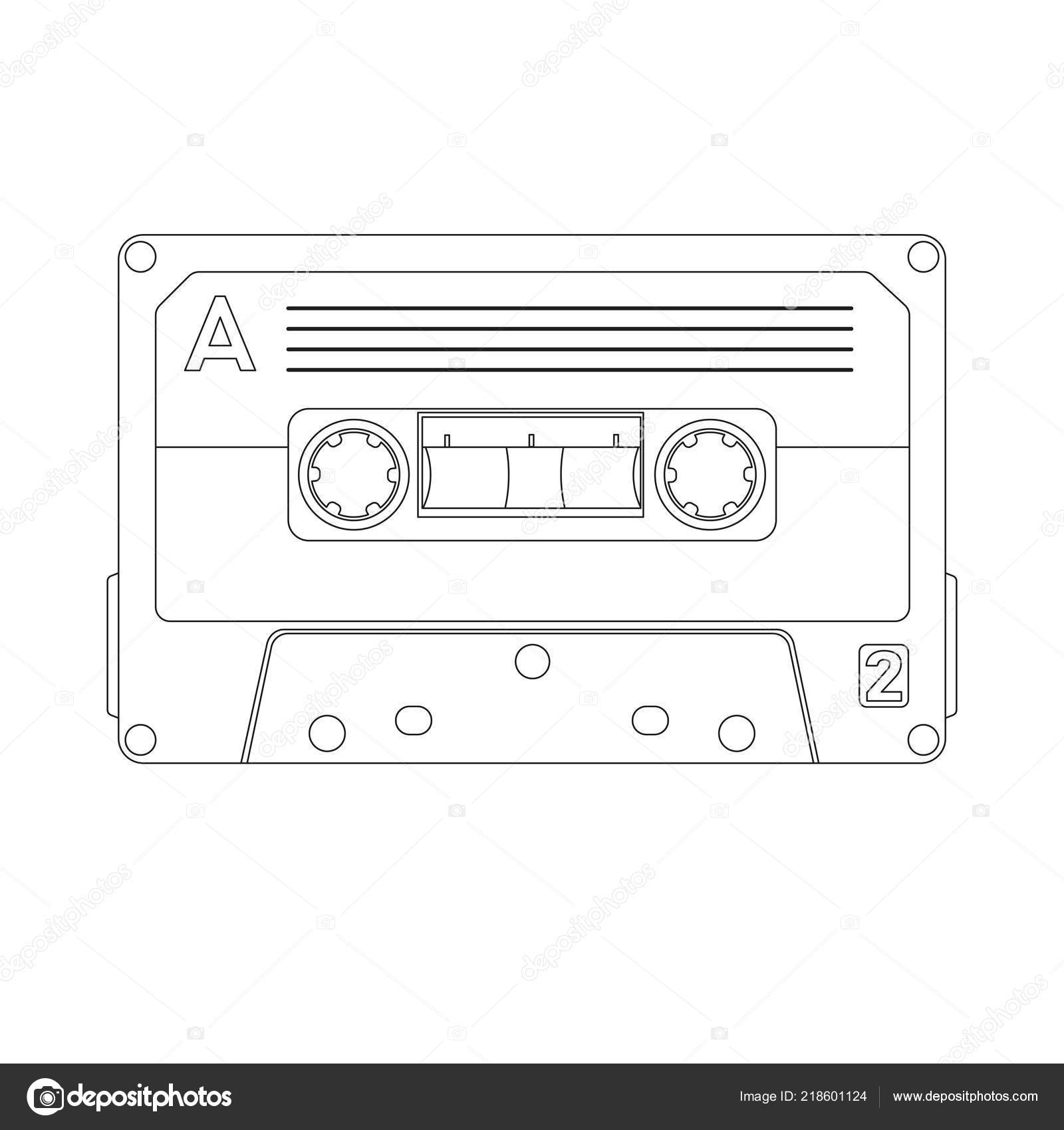 pic Cassette Tape Drawing art print hand drawn cassette tape mix