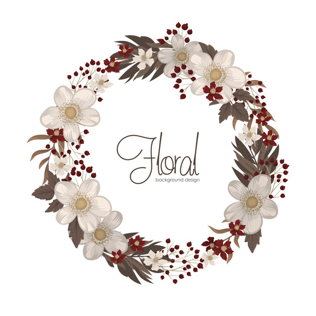 pics Circle Of Flowers Drawing wreath drawing
