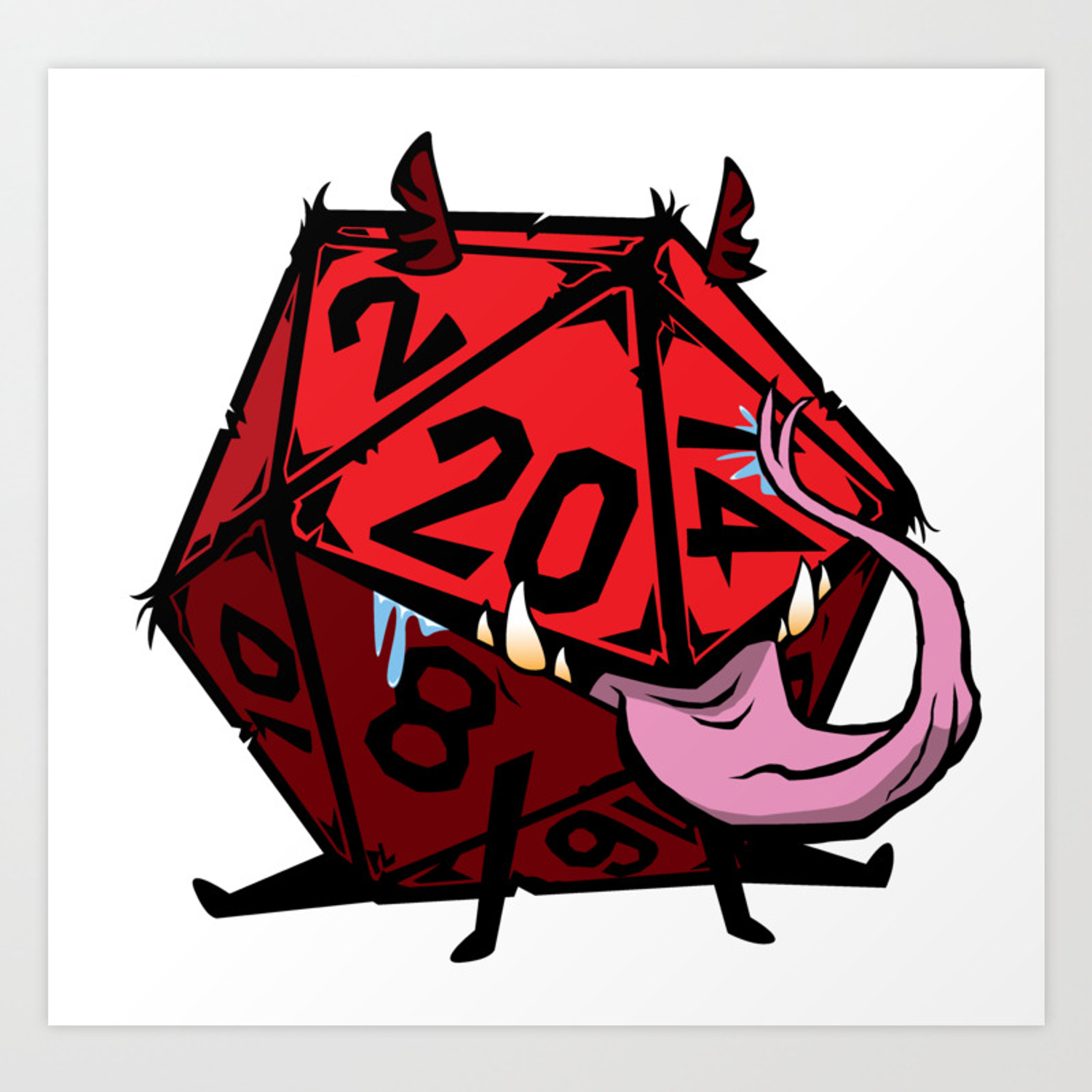 images D20 Image 20 sided opaque dice d20 black with red numbers
