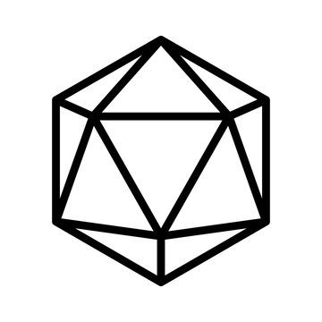 picture D20 Image d20 dice mimic pup in red art print by grimsd20s