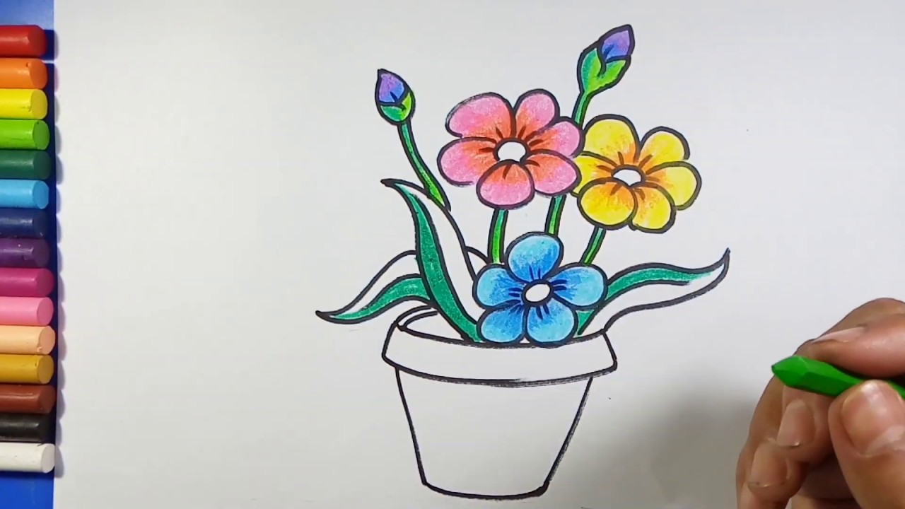 pics Drawing Of A Pot Of Flowers flower drawing in a vase how to draw a beautiful flower pot easy plant pot drawing session