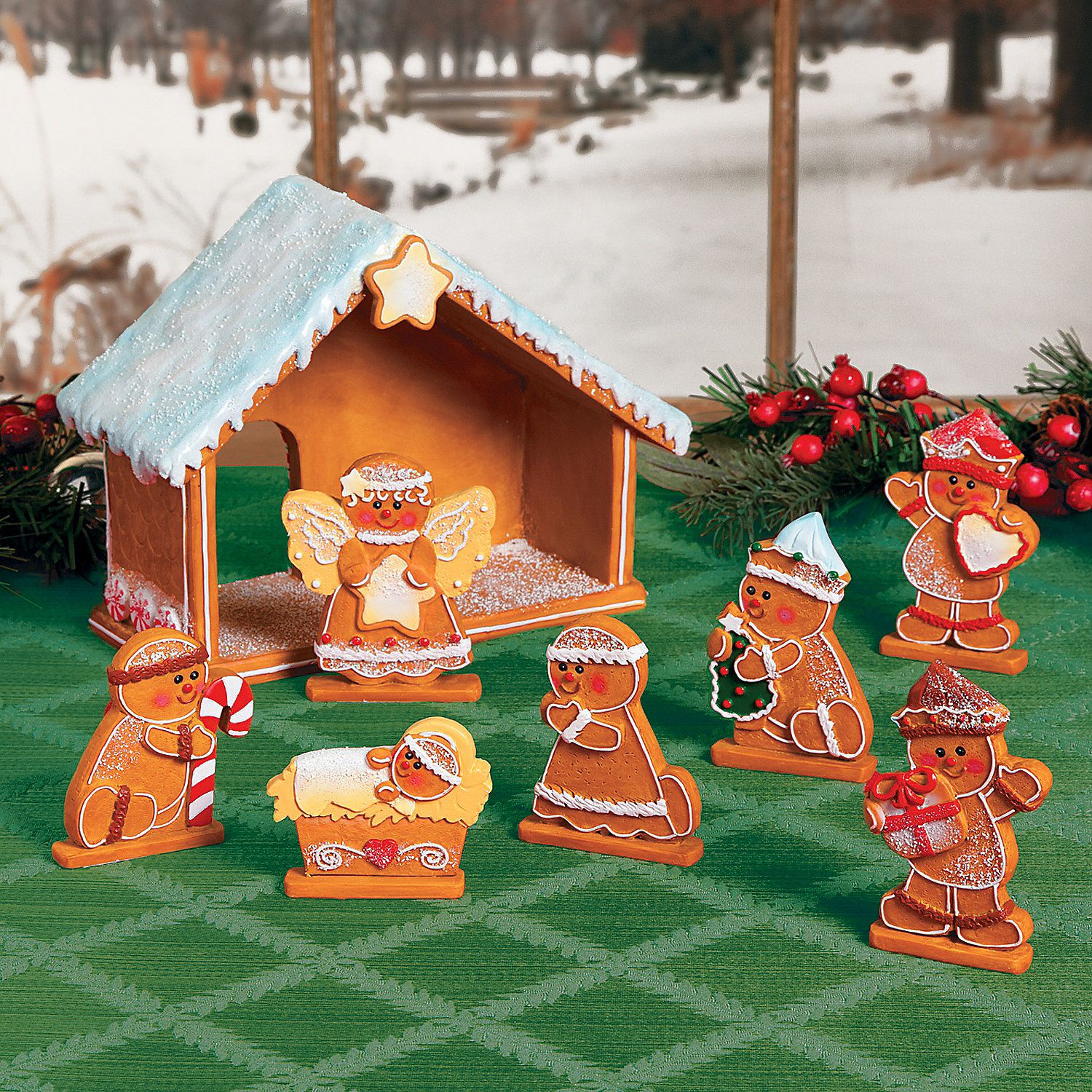 pics Gingerbread Man Nativity Scene gingerbread christmas nativity scene tescoma delicia set of cookie cutters