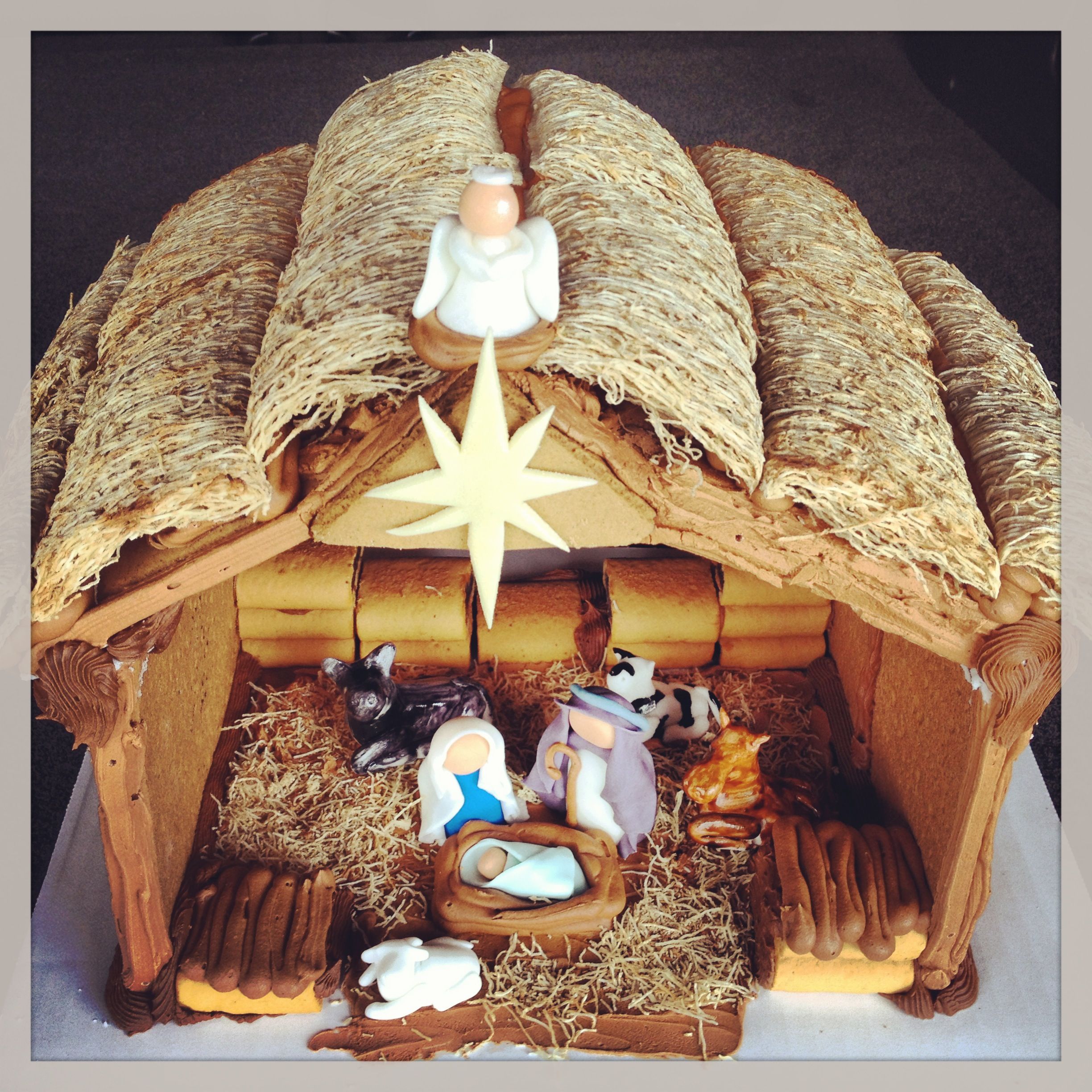 picture Gingerbread Man Nativity Scene christmas gingerbread house