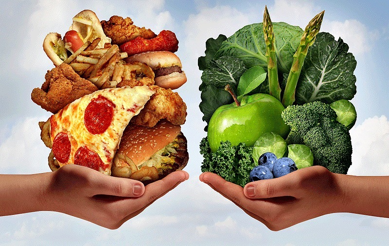 photo Healthy Food Vs Junk Food Images junk food v s healthy food
