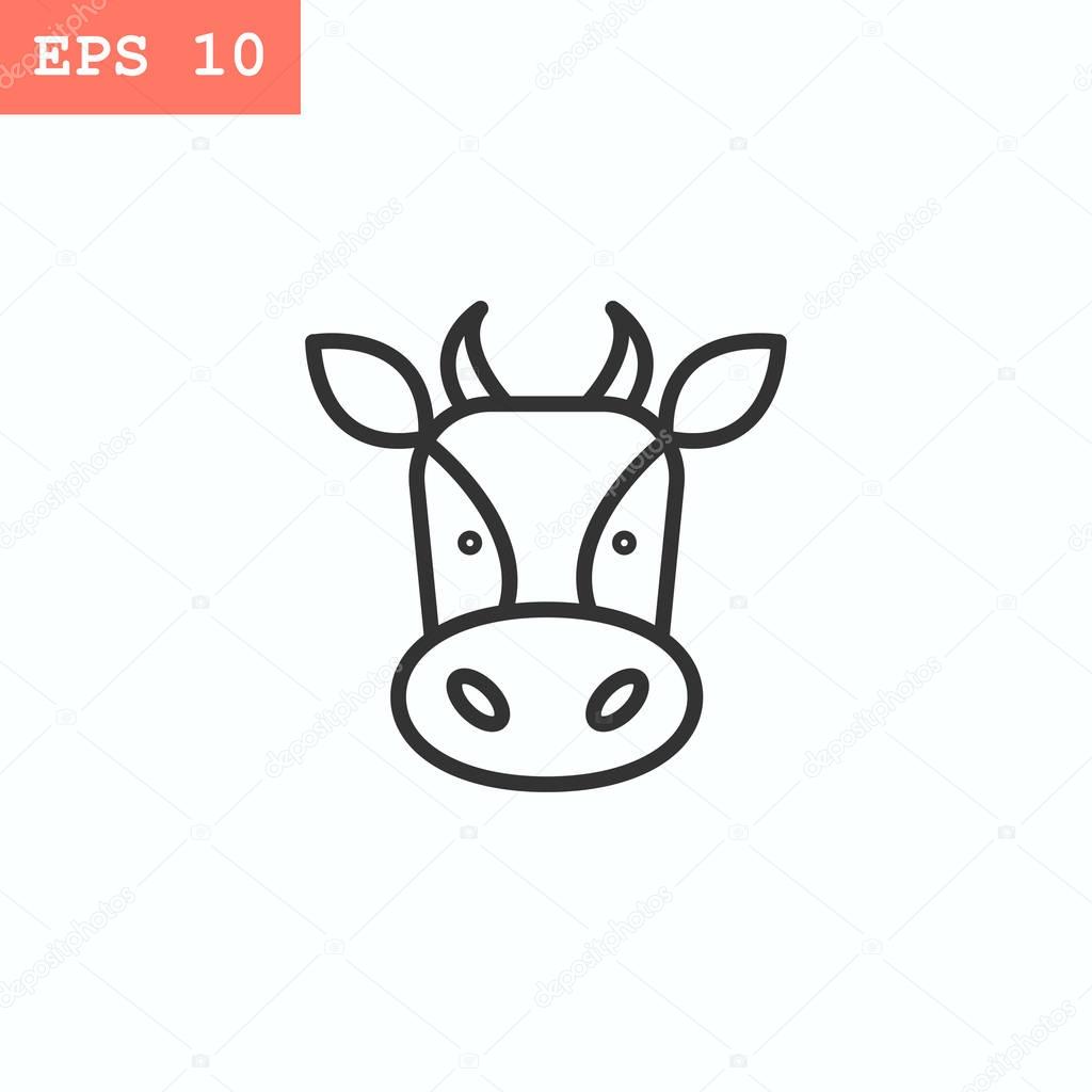 images How To Draw A Calf Head https depositphotos com 129129844 stock illustration cow head icon html