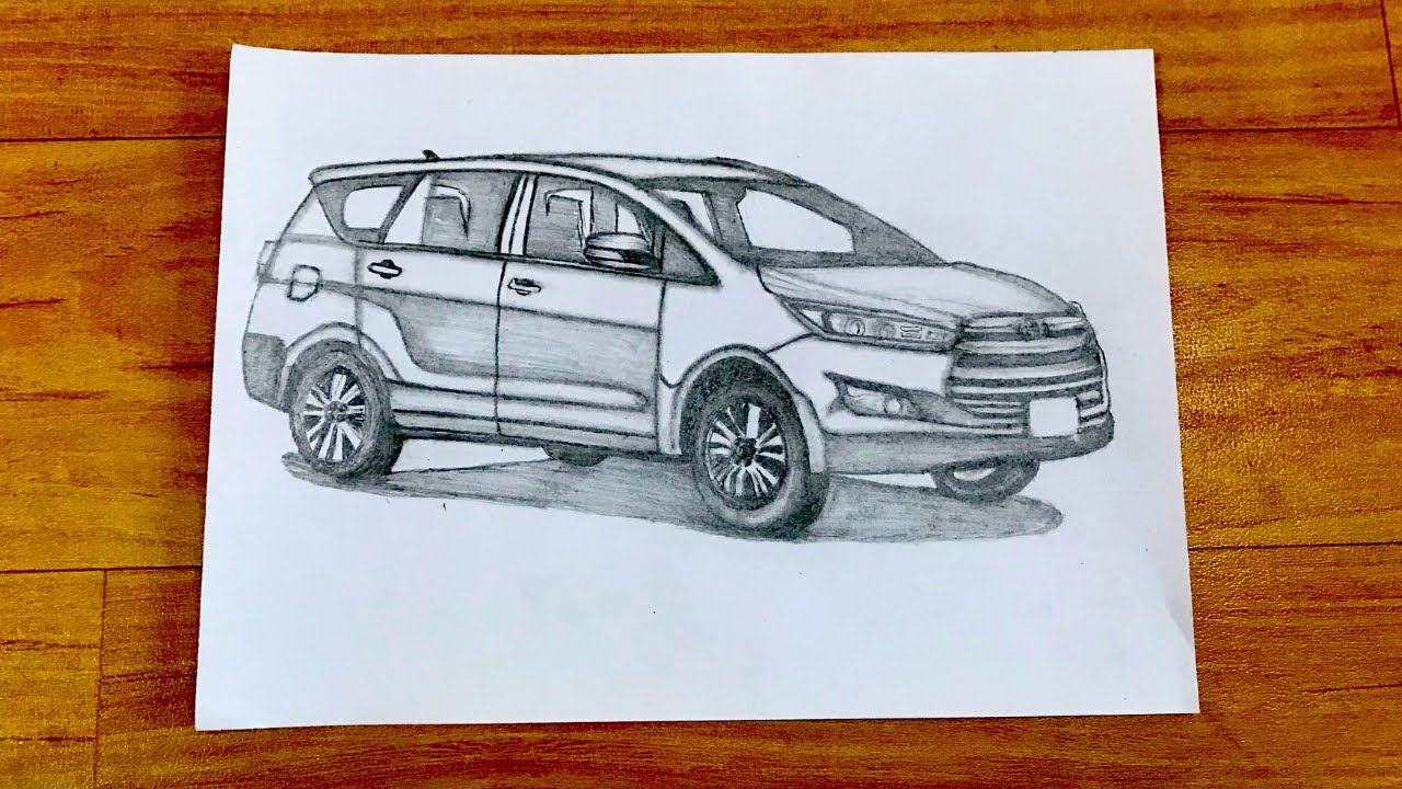 picture Innova Crysta Drawing lets draw toyota innova crysta 2017 car drawing sketches diagrams art