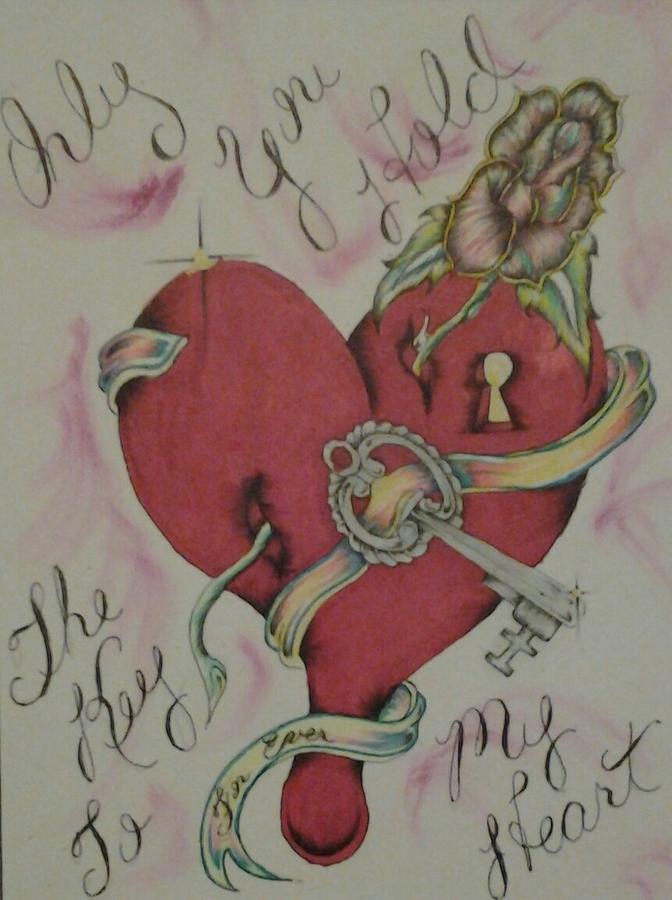pix Key To My Heart Drawing keys to my heart art print by rbettz