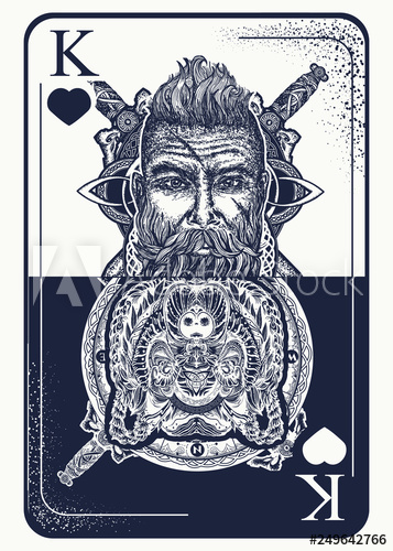 photo King Poker Card Design https www dreamstime com playing card king spades black white new modern original complete full deck design standard poker size image126078230