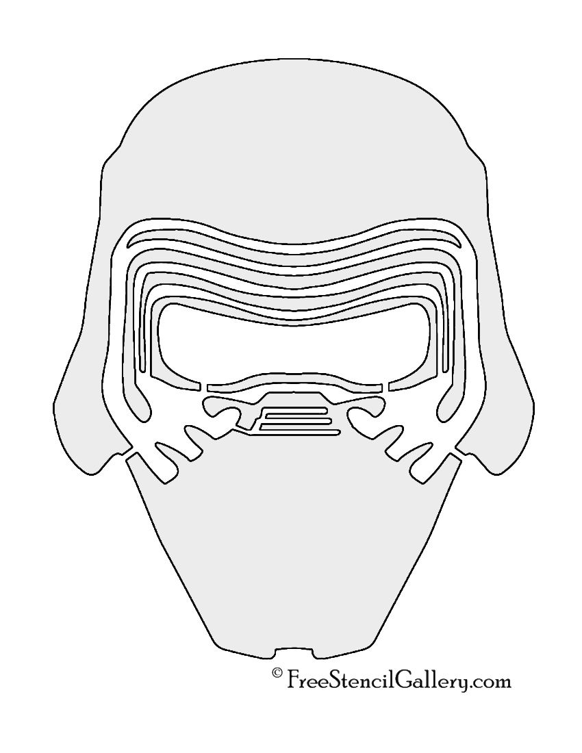photo Kylo Ren Mask Outline kylo ren mask stencil star wars