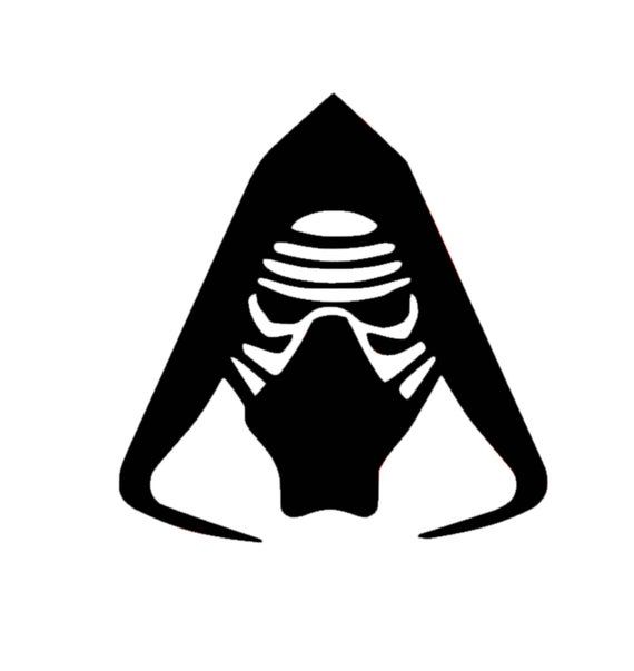 picture Kylo Ren Mask Outline kylo ren helmet svg etsy
