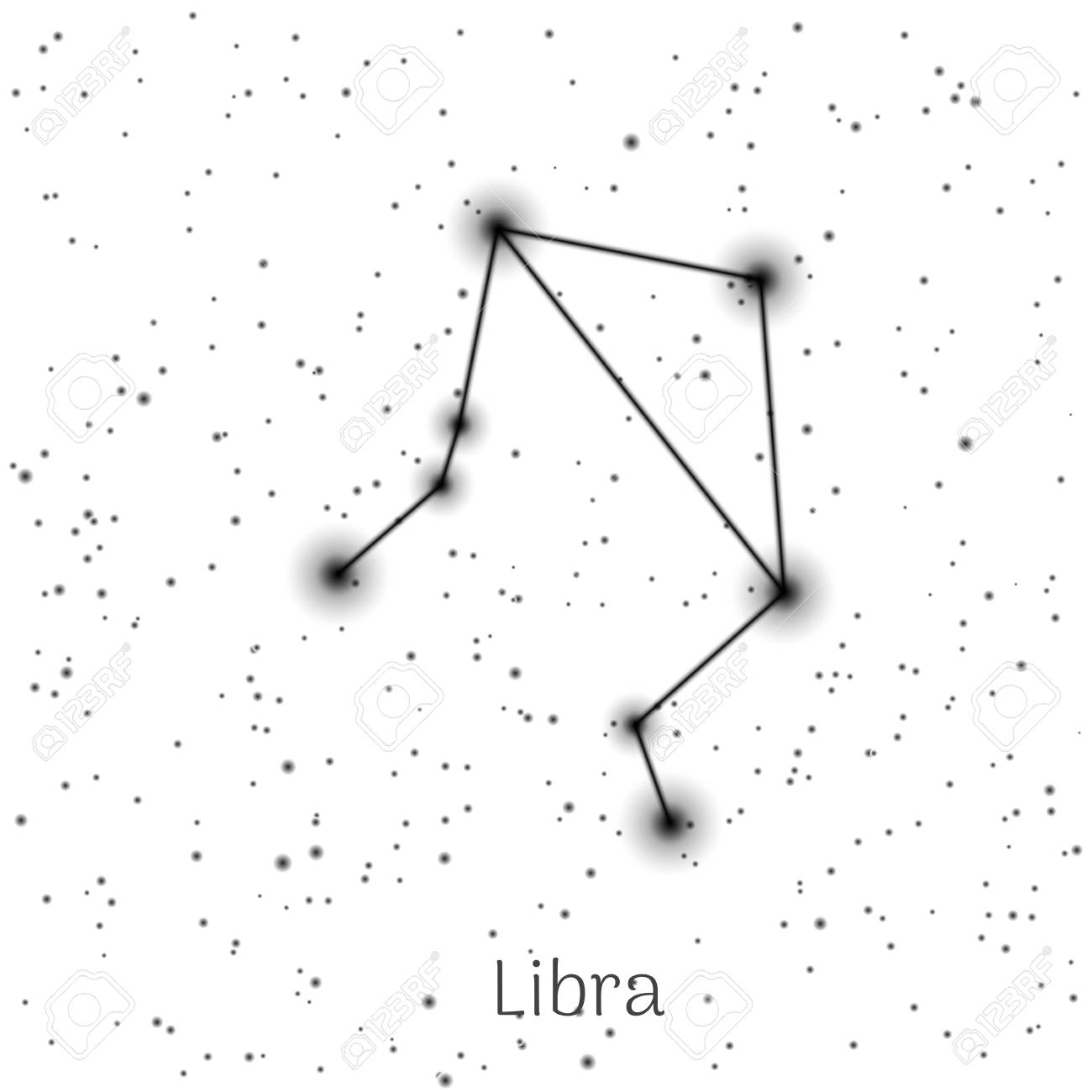 wallpapers Libra Constellation Drawing constellation libra on white background