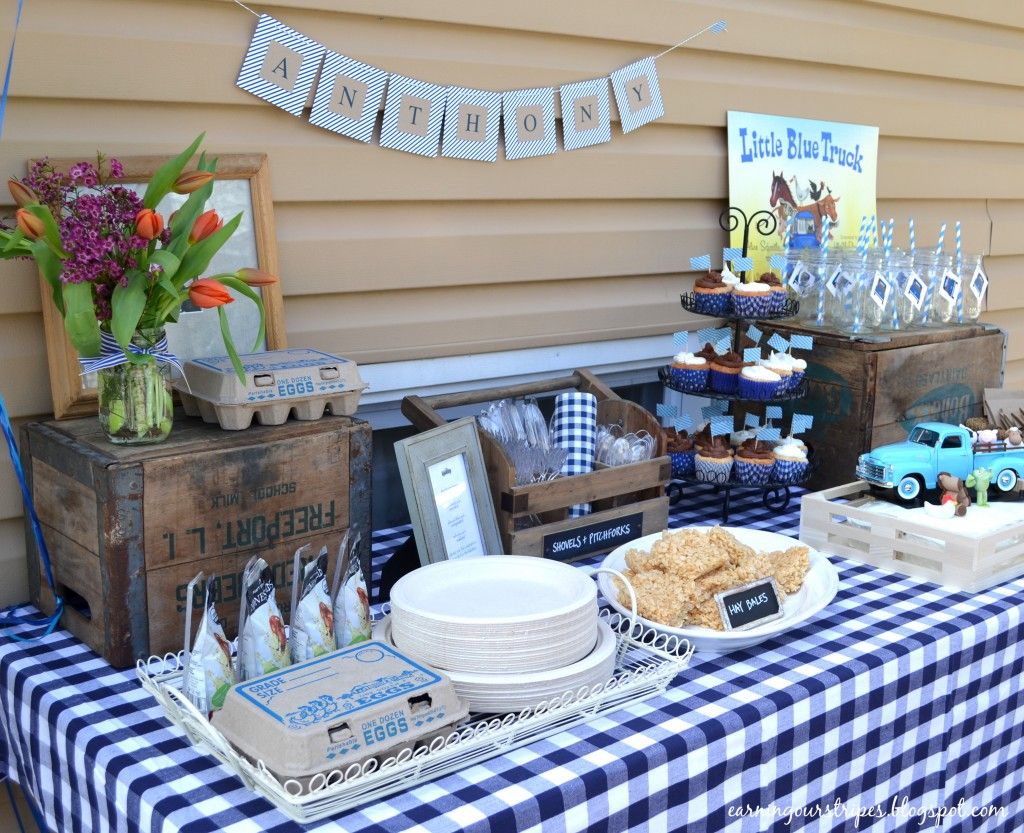 picture Little Blue Truck Decorations little blue truck party on the farm