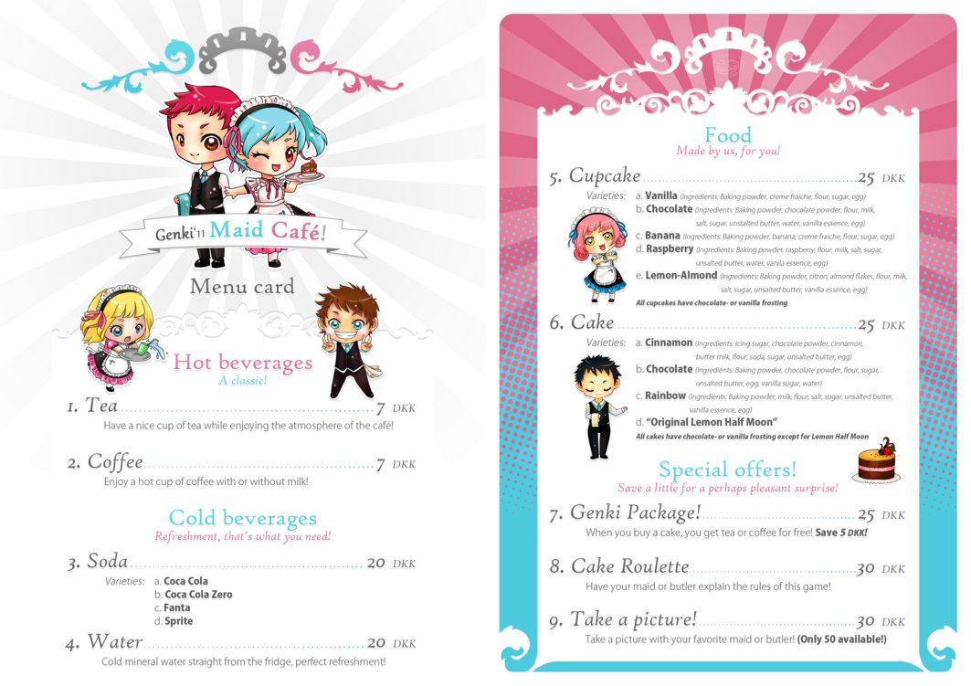 images Maid Cafe Menu menu card lin s maid cafe