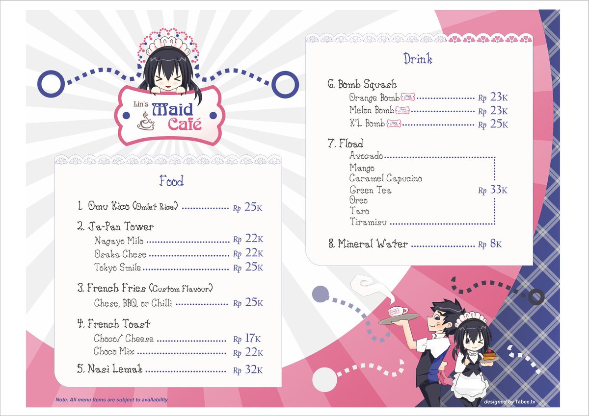 pics Maid Cafe Menu maidreamin maid cafe in akihabara