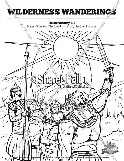 pic Moses In The Wilderness Coloring Page sunday school coloring pages