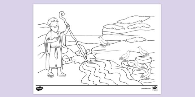 picture Moses In The Wilderness Coloring Page bible coloring bible coloring pages