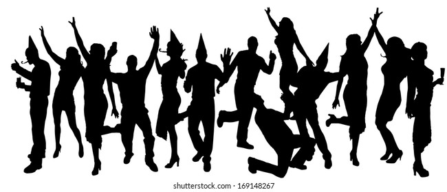 pix Party Silhouette Images vectorstock