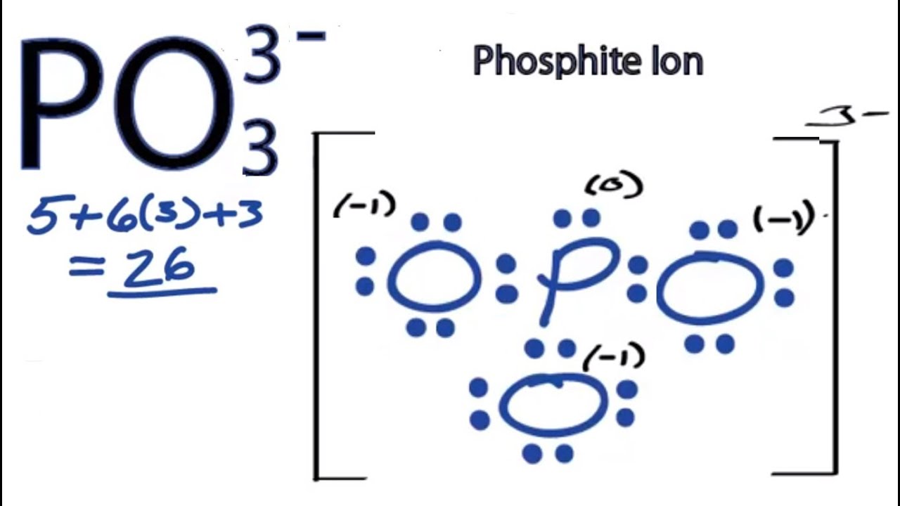 pic Phosphite Lewis Structure po3 3 lewis structure how to draw the lewis structure for po33