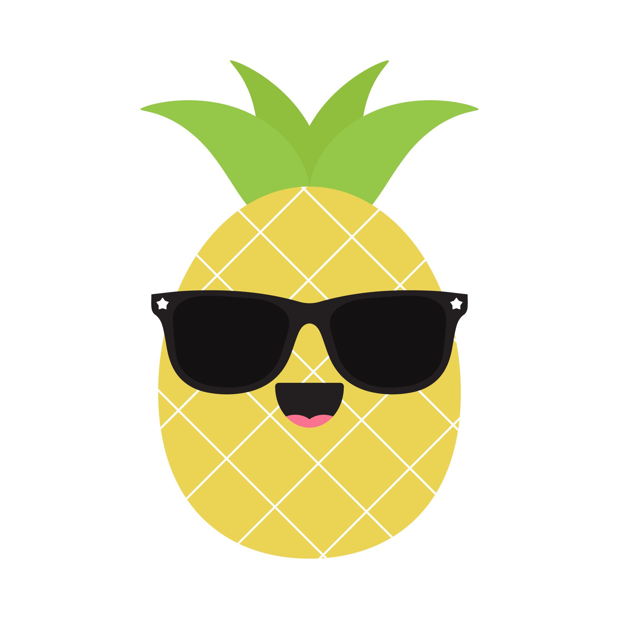 picture Pineapple Clipart With Sunglasses cute pineapple clip art
