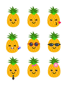 photo Pineapple Clipart With Sunglasses pineapple wearing sunglasses cartoon vector clipart friendlystock