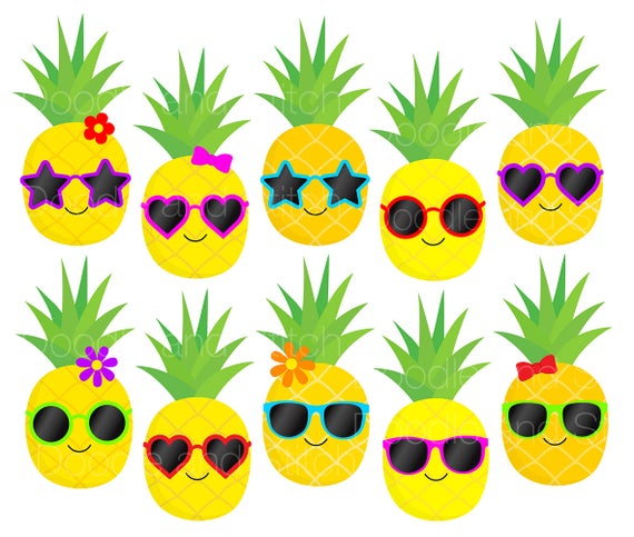 images Pineapple Clipart With Sunglasses pineapplely digital clip art art