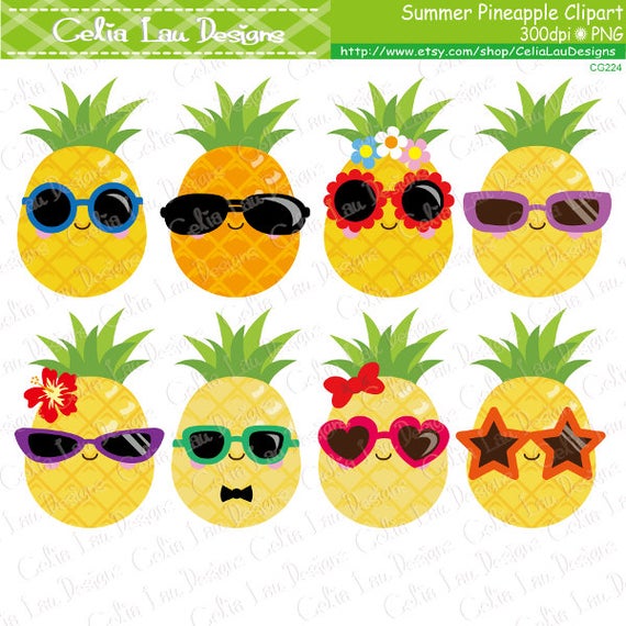 images Pineapple Clipart With Sunglasses pineapple with sunglasses png