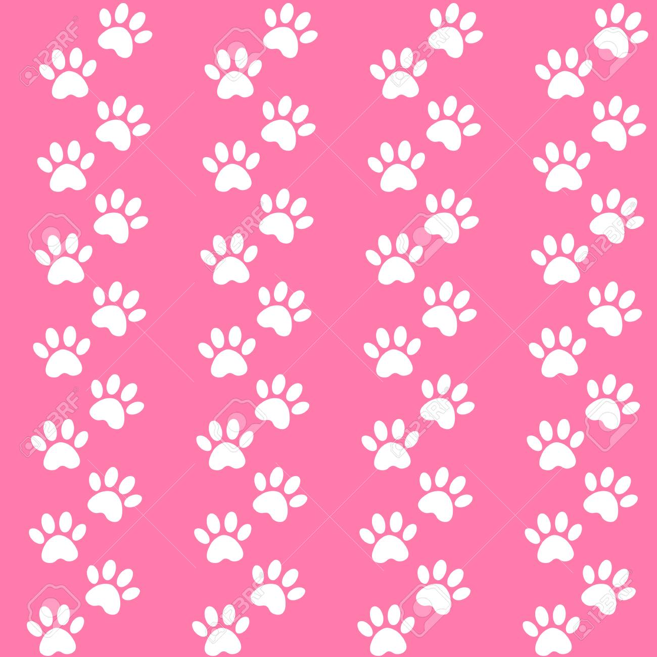 images Pink Paw Background https stock adobe com images pink paw print on white background paw print pattern vector illustration 293178715 start checkout 1 content id 293178715