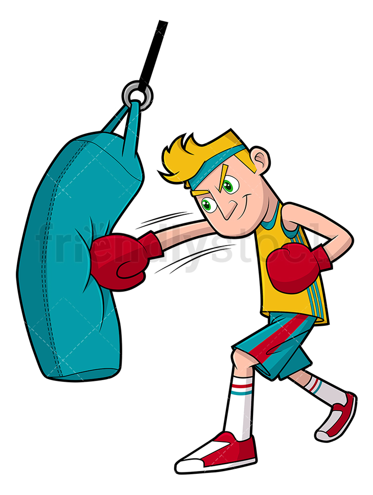 pic Punching Bag Clipart boxing gloves with punching bag vector image by c bigfatnapoleon vector stock 9903914