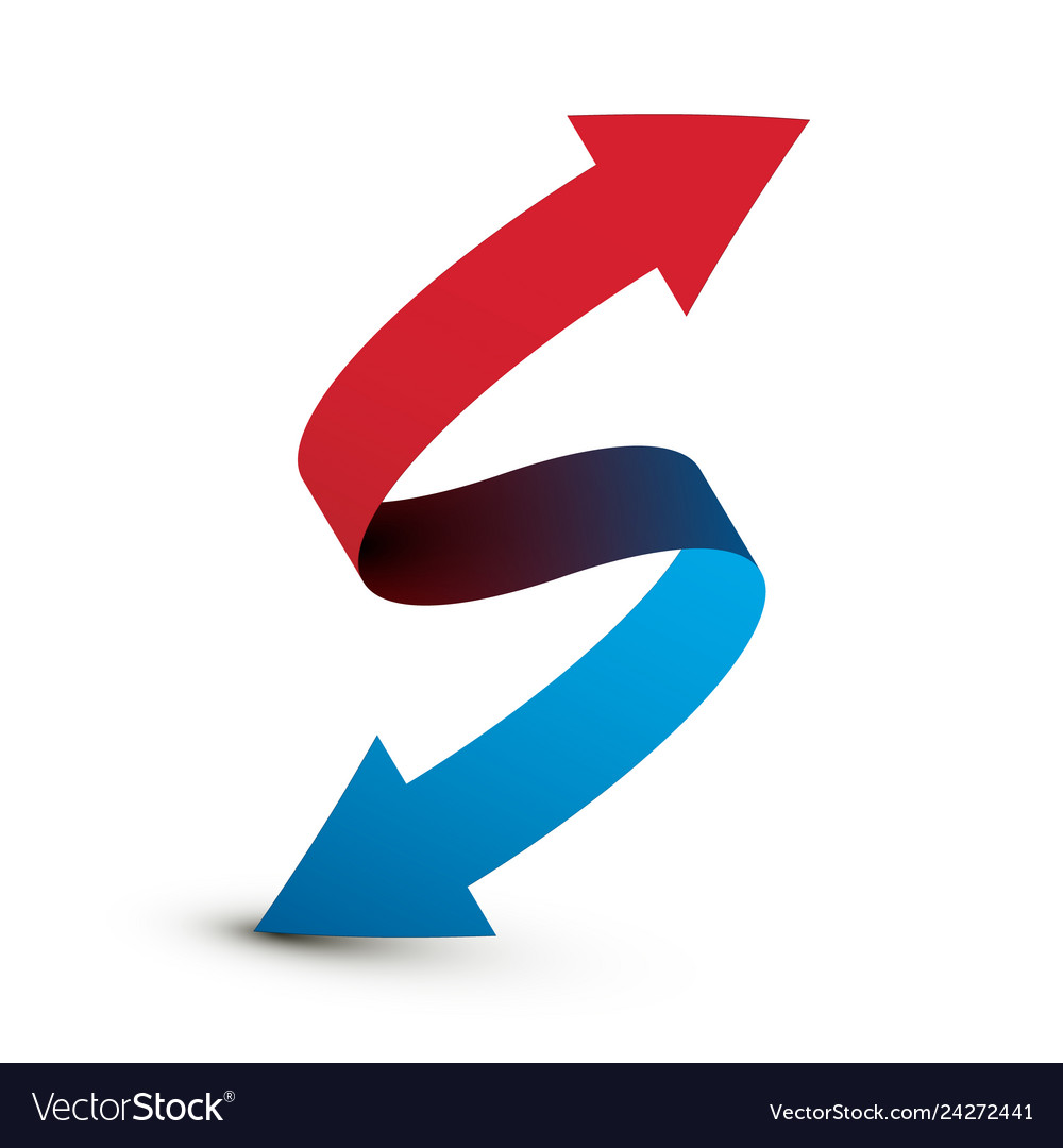 pics Red And Blue Arrow Logo blue and red arrow logos