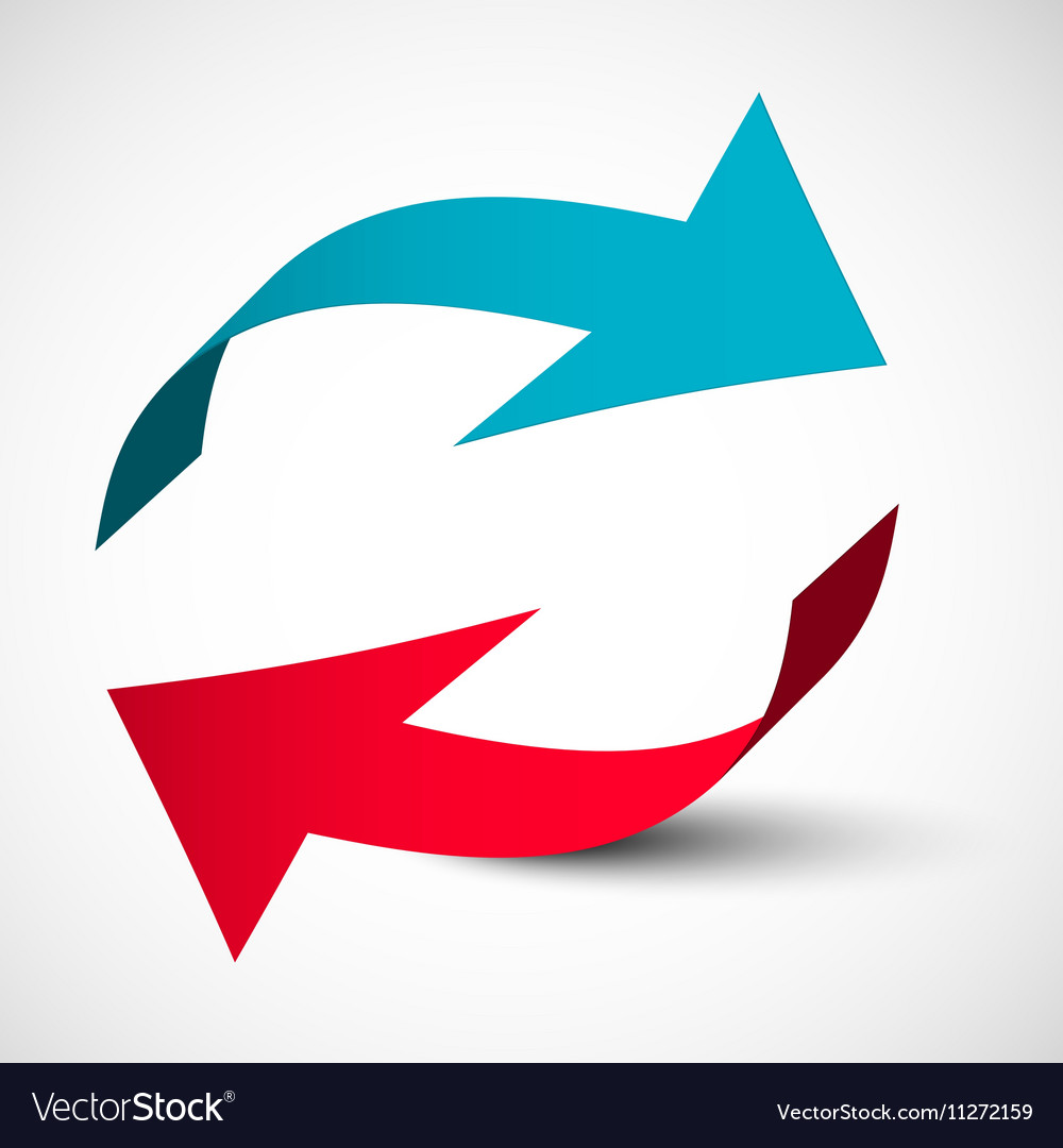 photo Red And Blue Arrow Logo https www vectorstock com royalty free vector red and blue arrows icon double arrow logo symbol vector 24272441