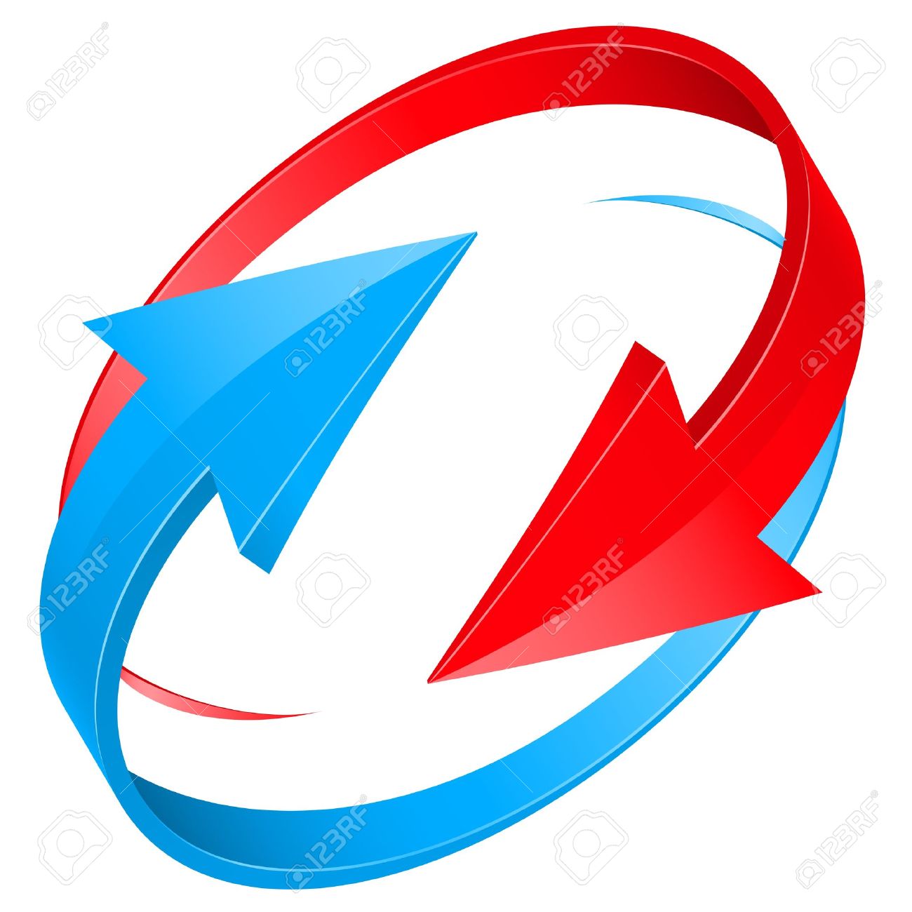 picture Red And Blue Arrow Logo vectorstock