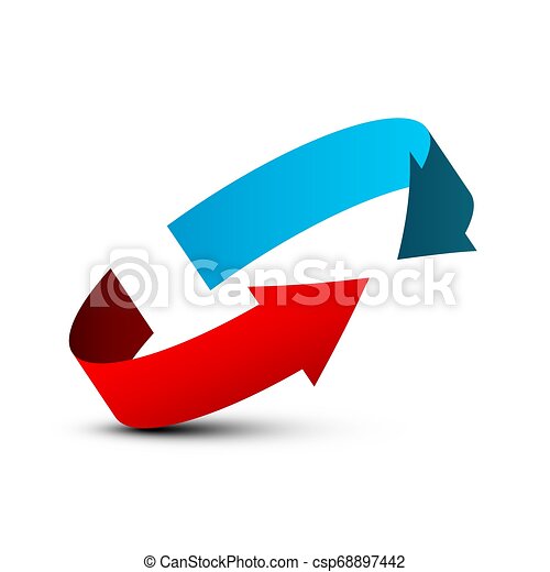 pix Red And Blue Arrow Logo set of glossy red and blue arrow icons for web design illustration