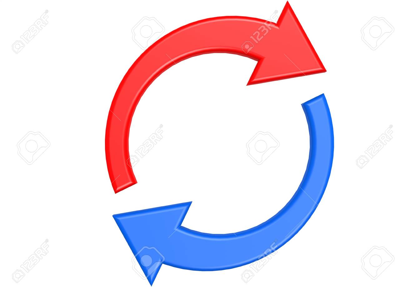 wallpapers Red And Blue Arrow Logo vectorstock