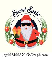 photo Secret Santa Clipart digital clipart instant download secret santa christmas etsy