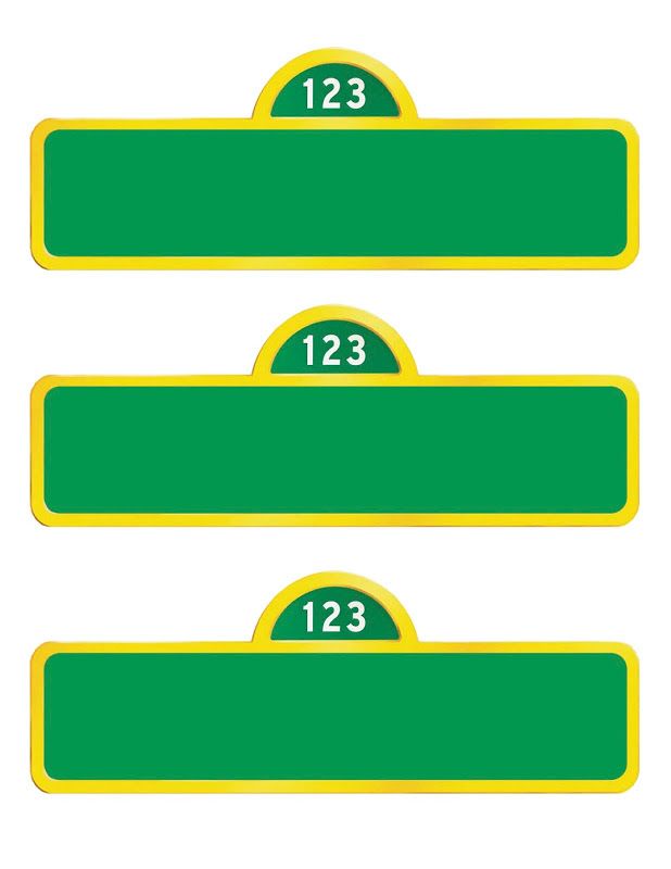 pic Sesame Street Sign Template sesame street birthday printables