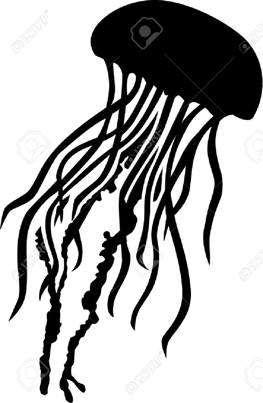 wallpapers Silhouette Jellyfish jellyfish silhouette icon decoration