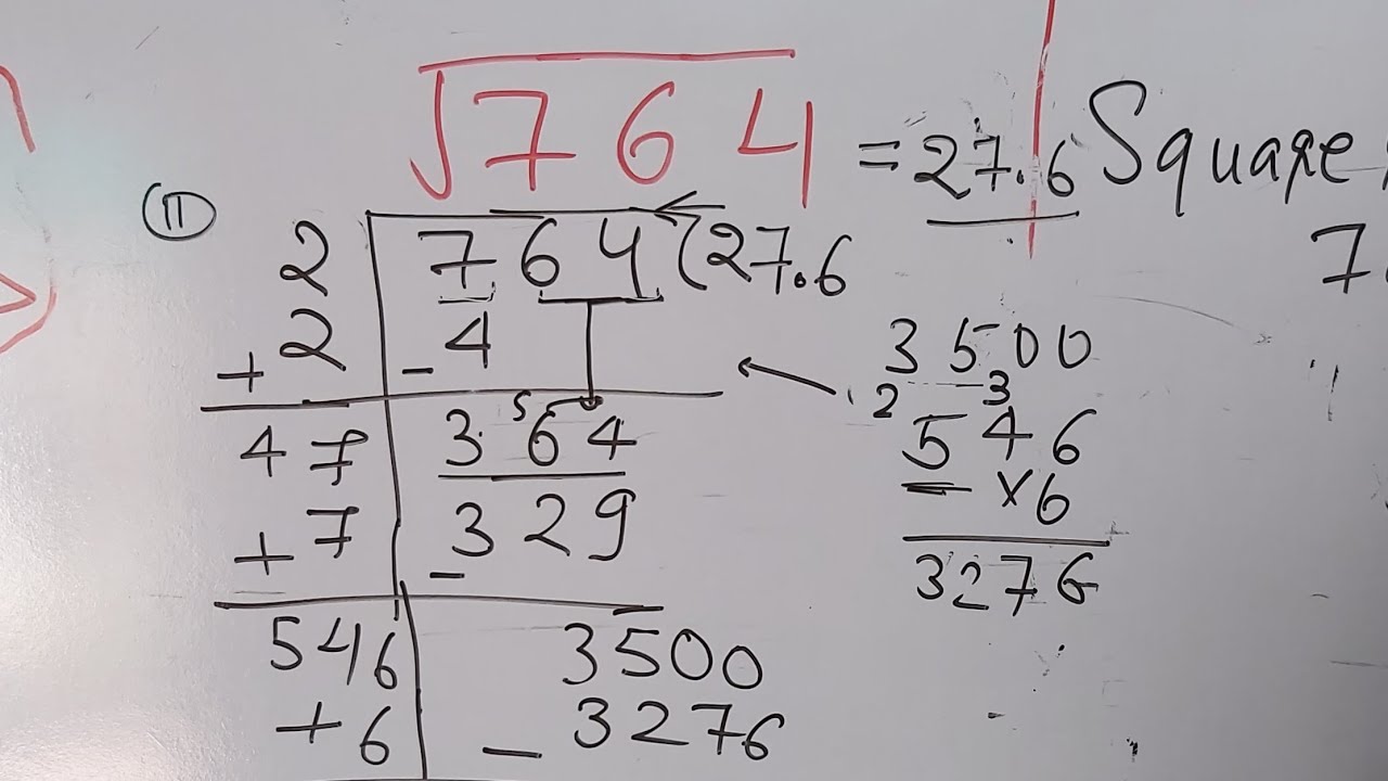 pic Square Root Of 764 youtube