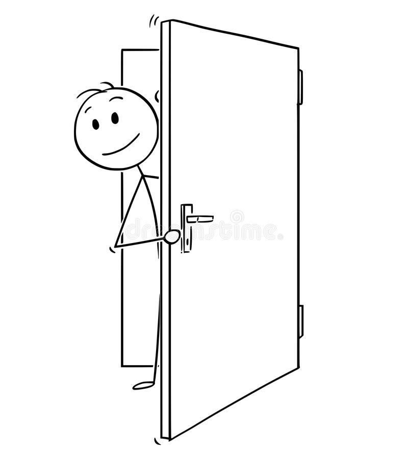 photo Stick Figure Door door stick figure stock illustrations